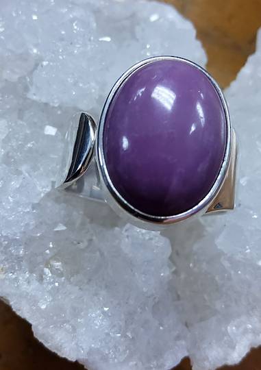 Sterling Silver Sugilite Adjustable Ring image 0